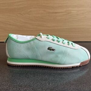 Lacoste Light Green Canvas Sneakers